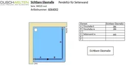Sichtbare Glasmaße - Artikel 6118002 + 6064002