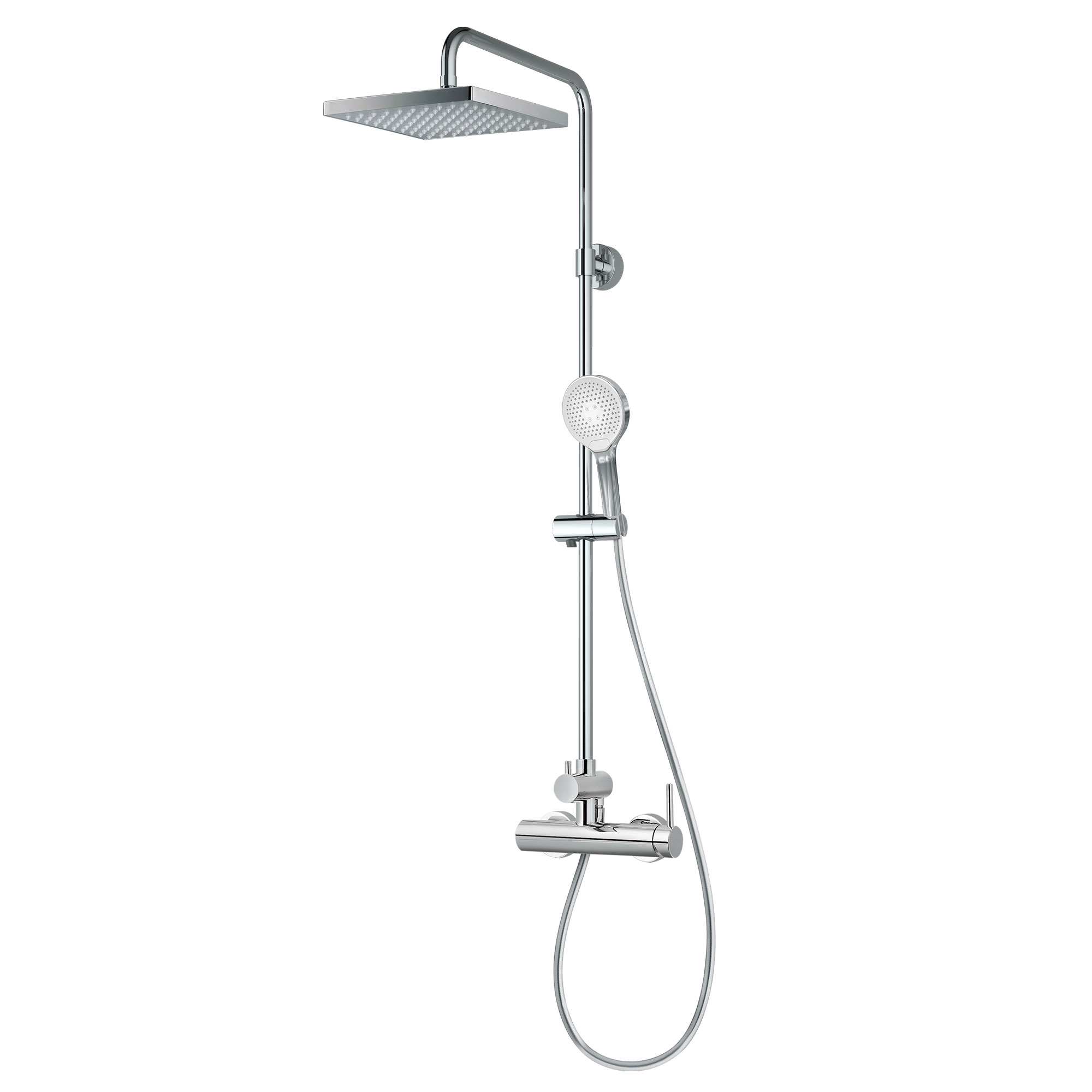 MK 130 Kopfbrause eckig mit Einhebelmischer