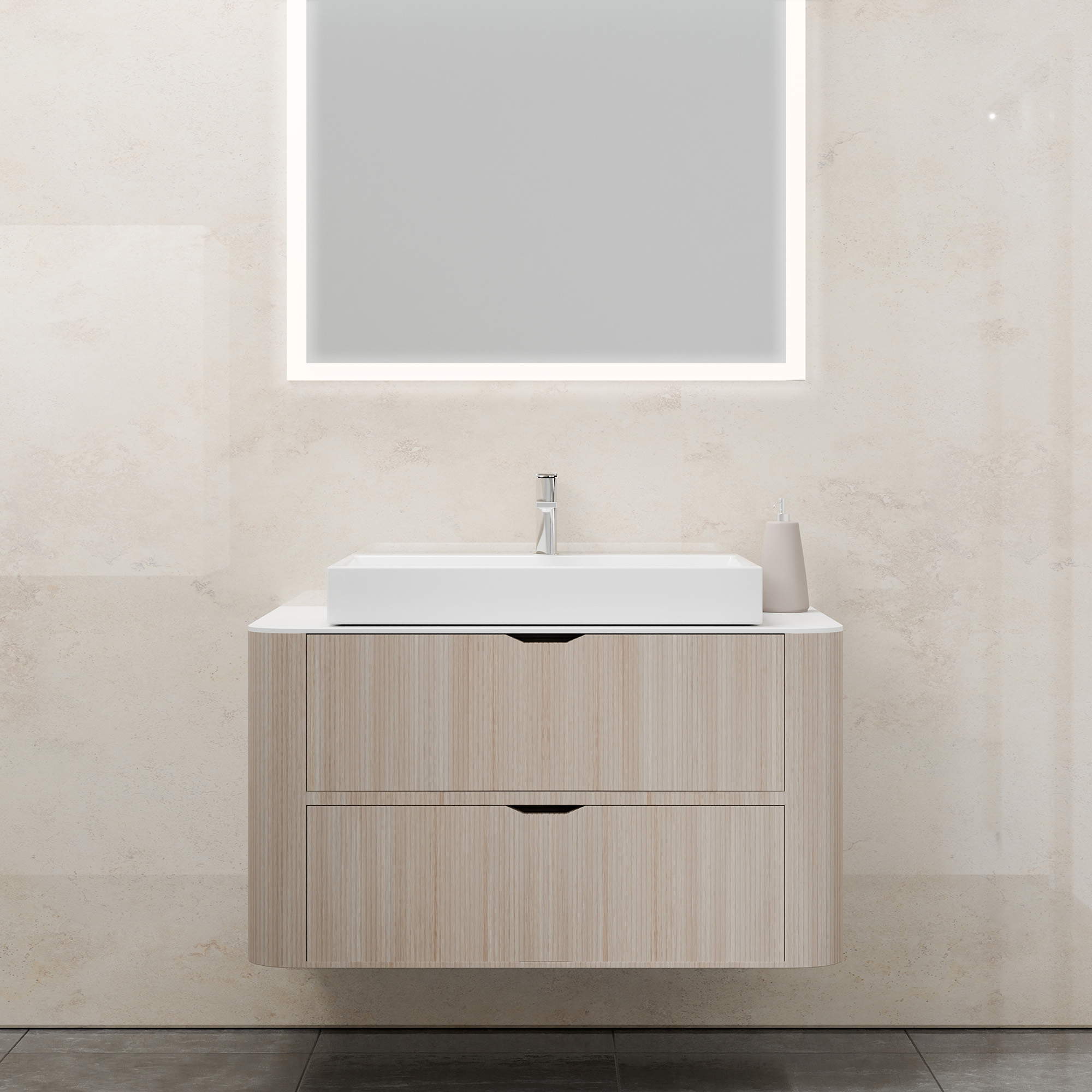 Dekor Paneel Hochglanz Sandstein Beige