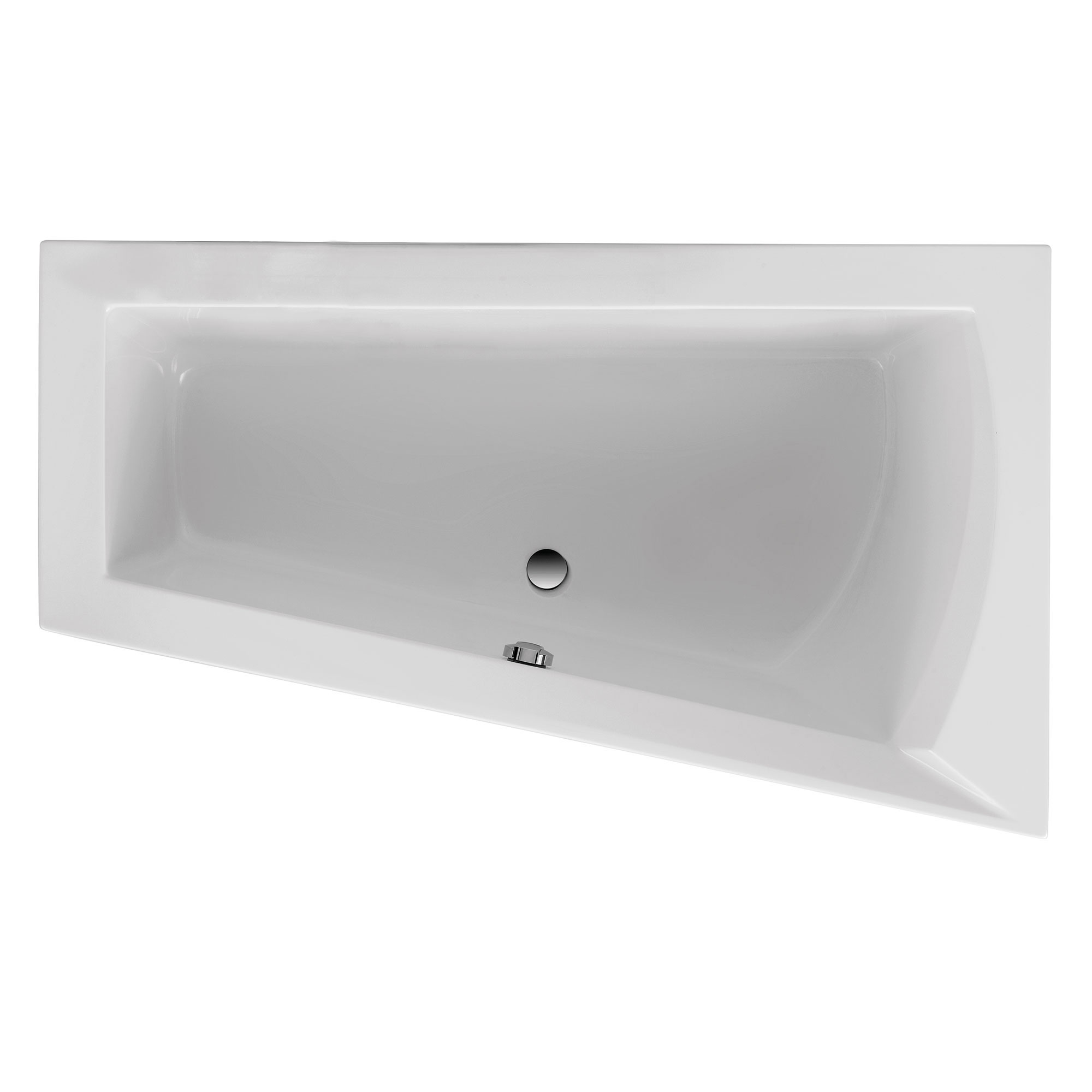 Duschwelten_Badewanne_Gary_6401 Gary I Badewanne, weiß, rechts, raumsparend, Draufsicht
