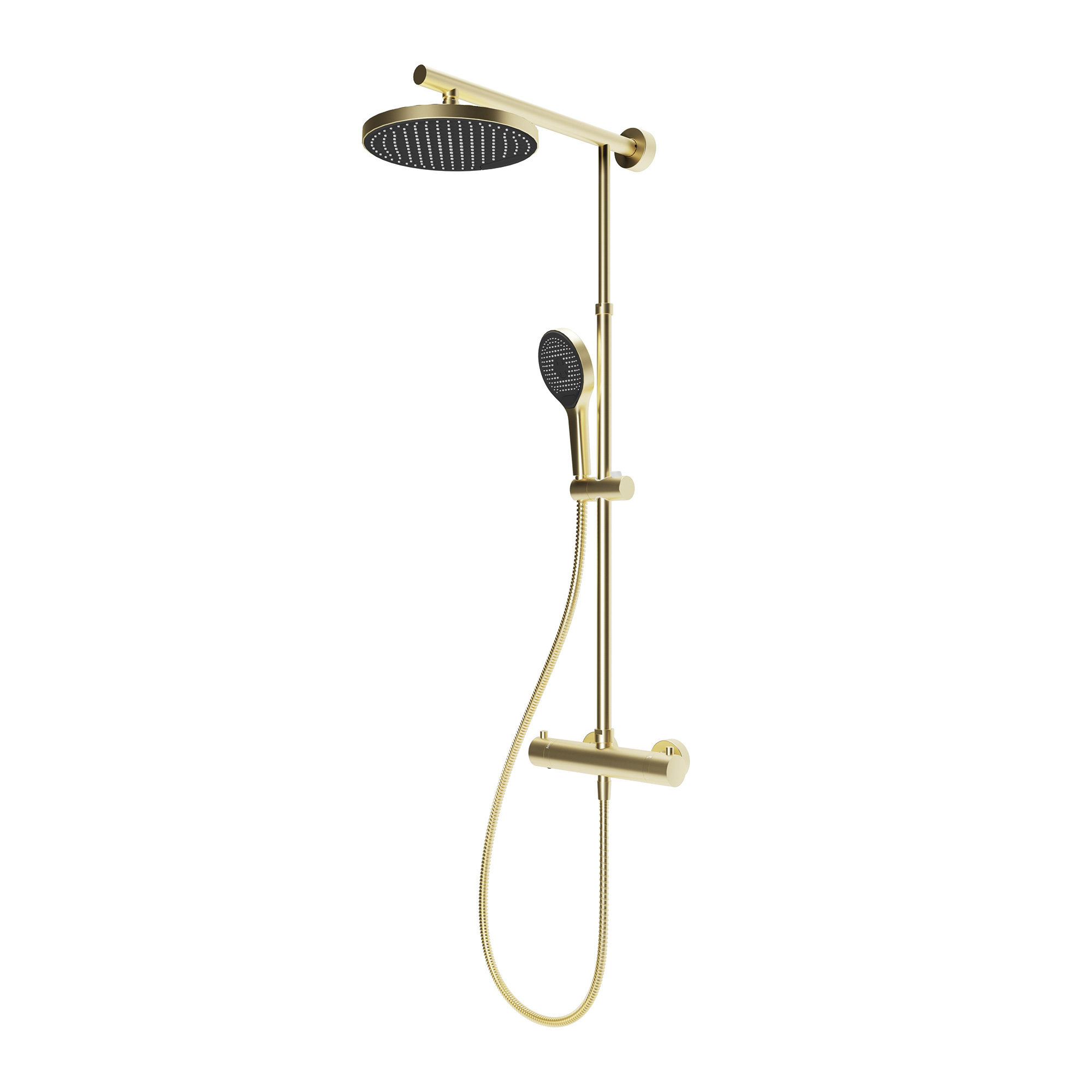 mk150-thermostat-rund-5808-gold MK 150 Kopfbrause rund mit Thermostat, Gold gebürstet