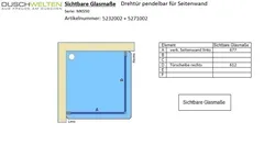 Sichtbare Glasmaße - Artikel 5232002_5271002