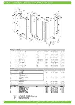 5730 Drehfalttür 2 teilig für verkürzte Seitenwand 23.10.2025