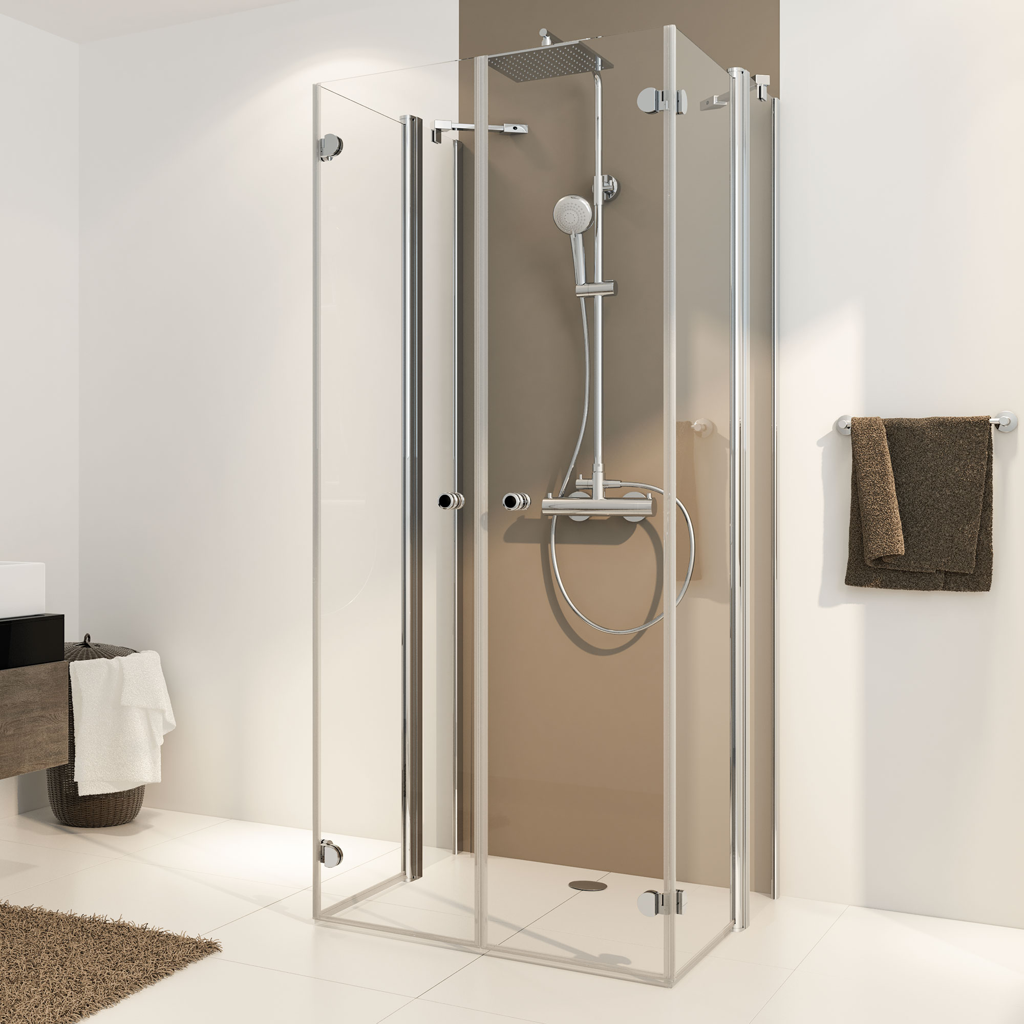 mk500-u-kabine-drehfalttuer-mit-festteilen-5167 U-Kabine mit Drehfalttüren, 4-teilig mit Festteilen