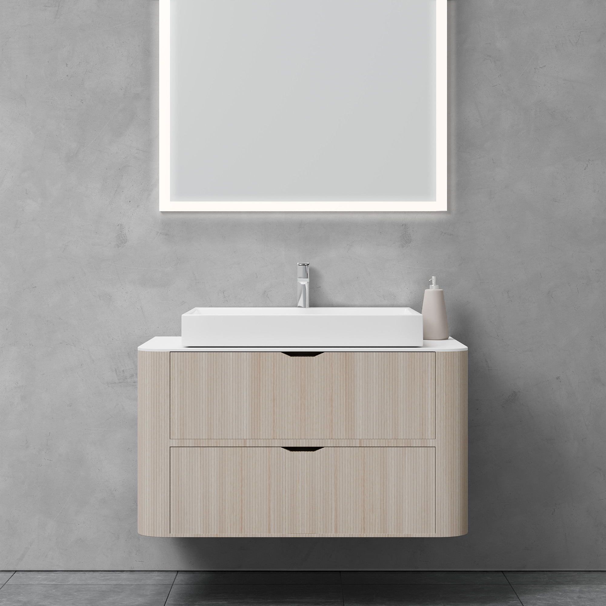 Dekor Paneel Seidenmatt Beton Optik grau