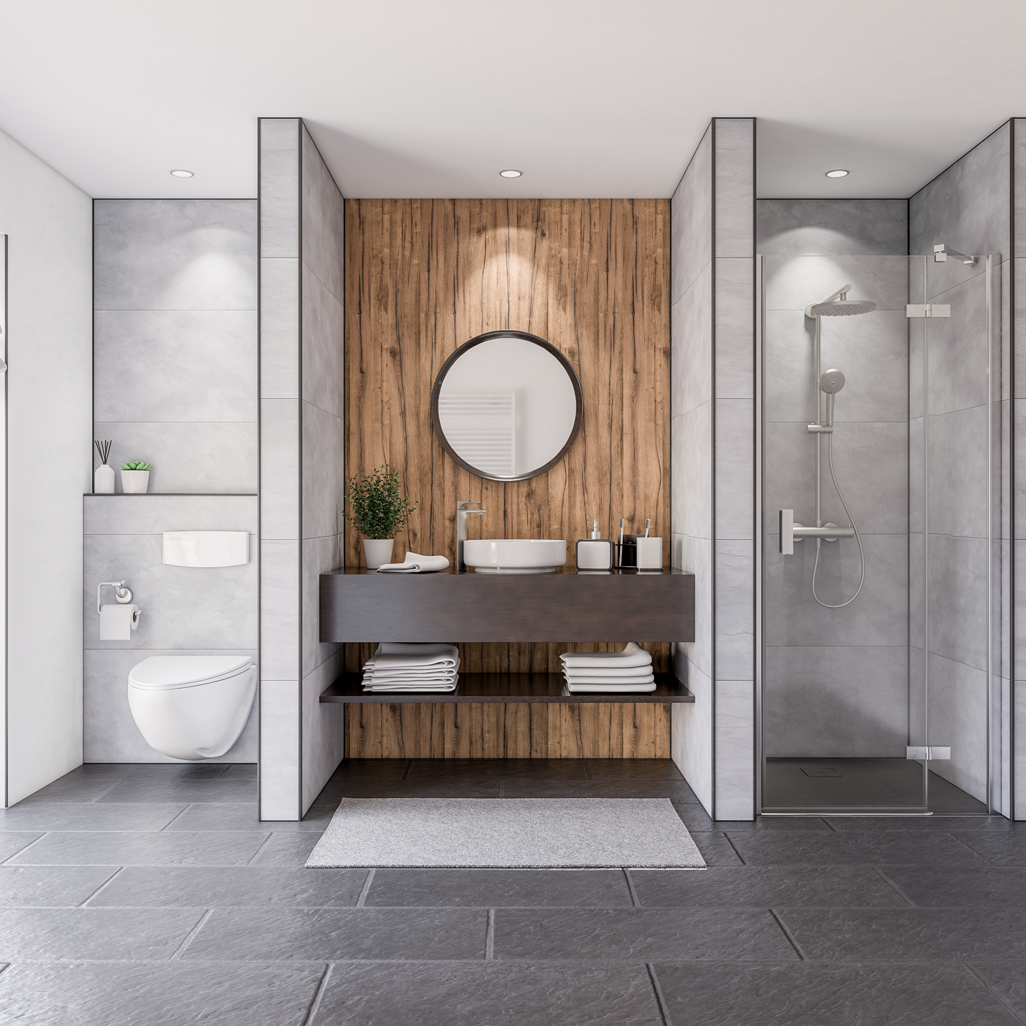 Duschrückwand Dekor Holz Eiche