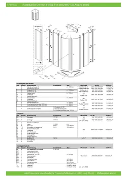 Runddusche mit Drehtür 4-tlg. 23.10.2025