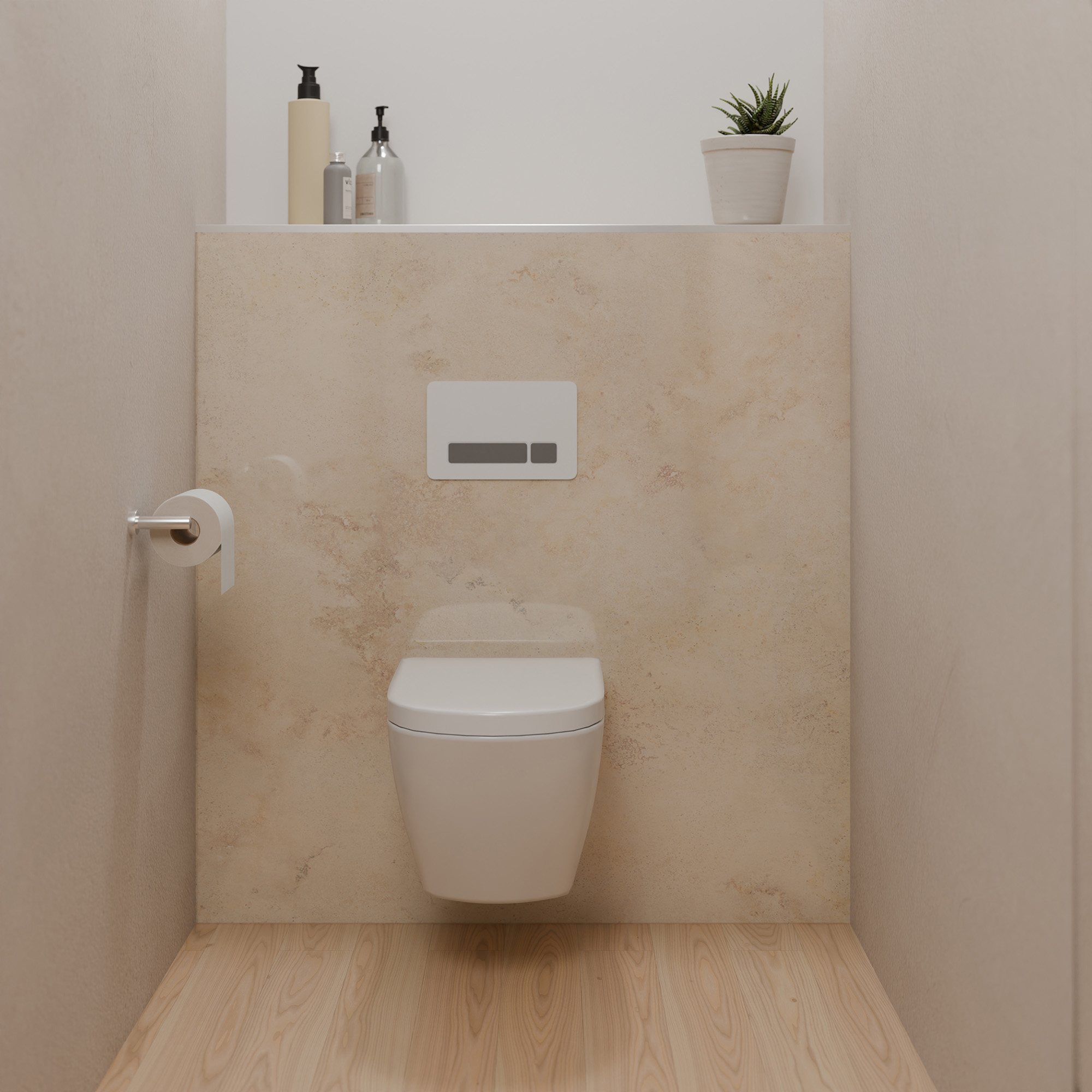 Dekor Paneel Hochglanz Sandstein Beige