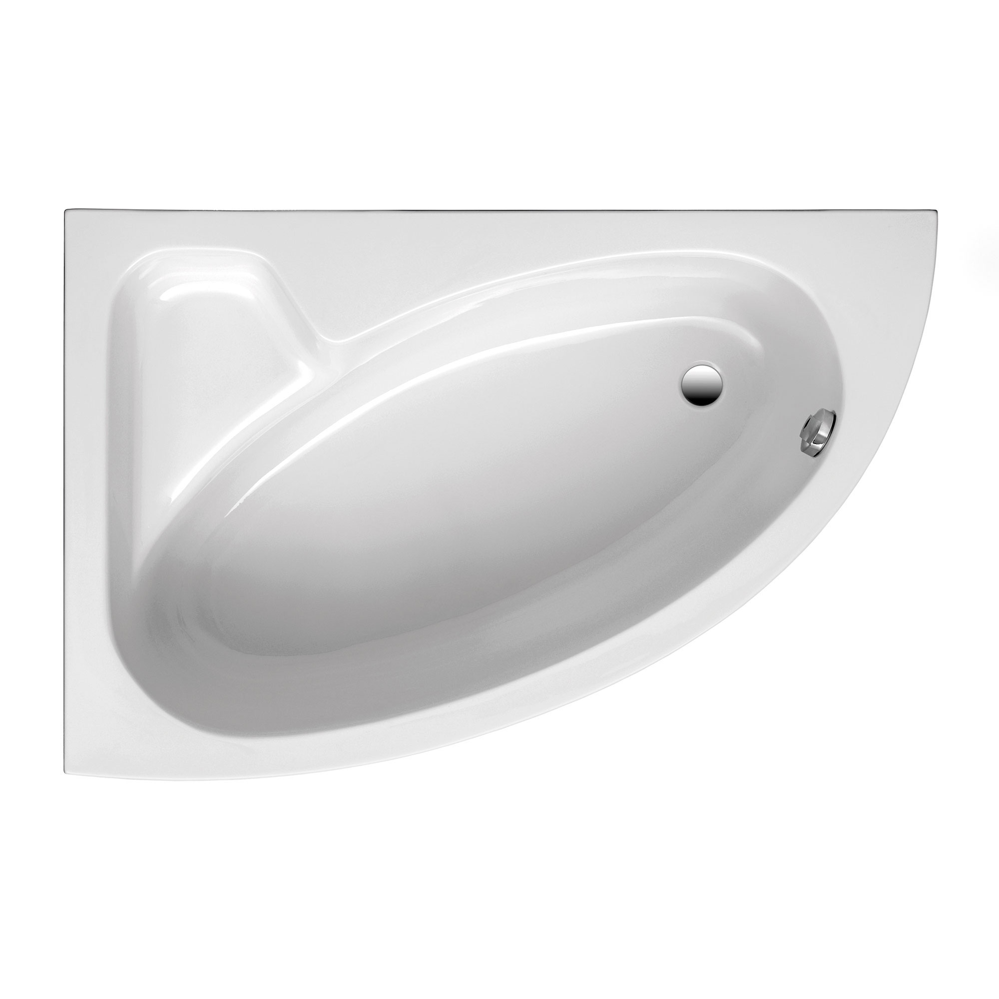 Duschwelten_Badewanne_Savannah_6394 Savannah Badewanne, weiß, links, raumspar, Draufsicht