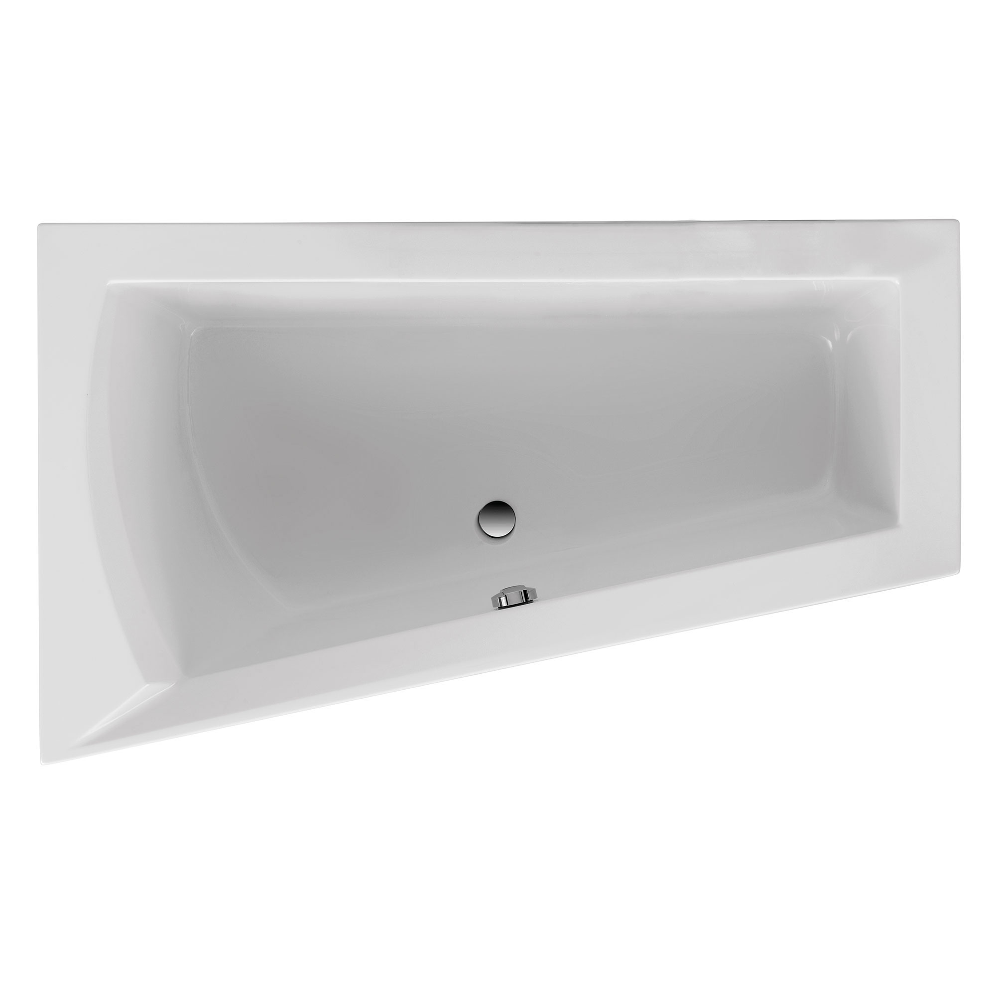Duschwelten_Badewanne_GaryI_6402 Gary I Badewanne, weiß, links, raumsparend, Draufsicht