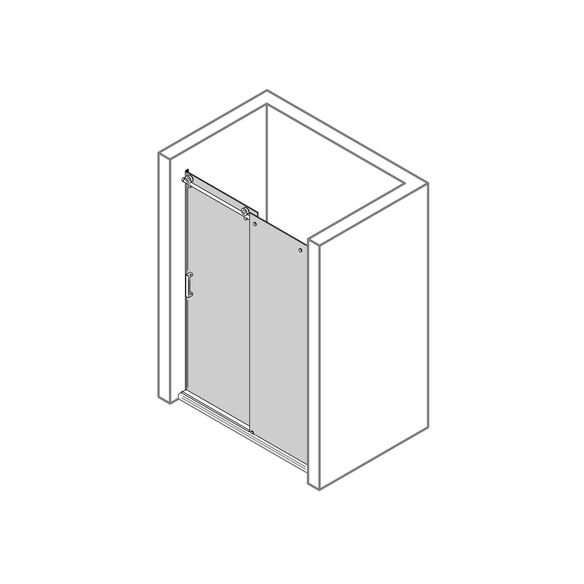 MK850 Schiebetür für Nische