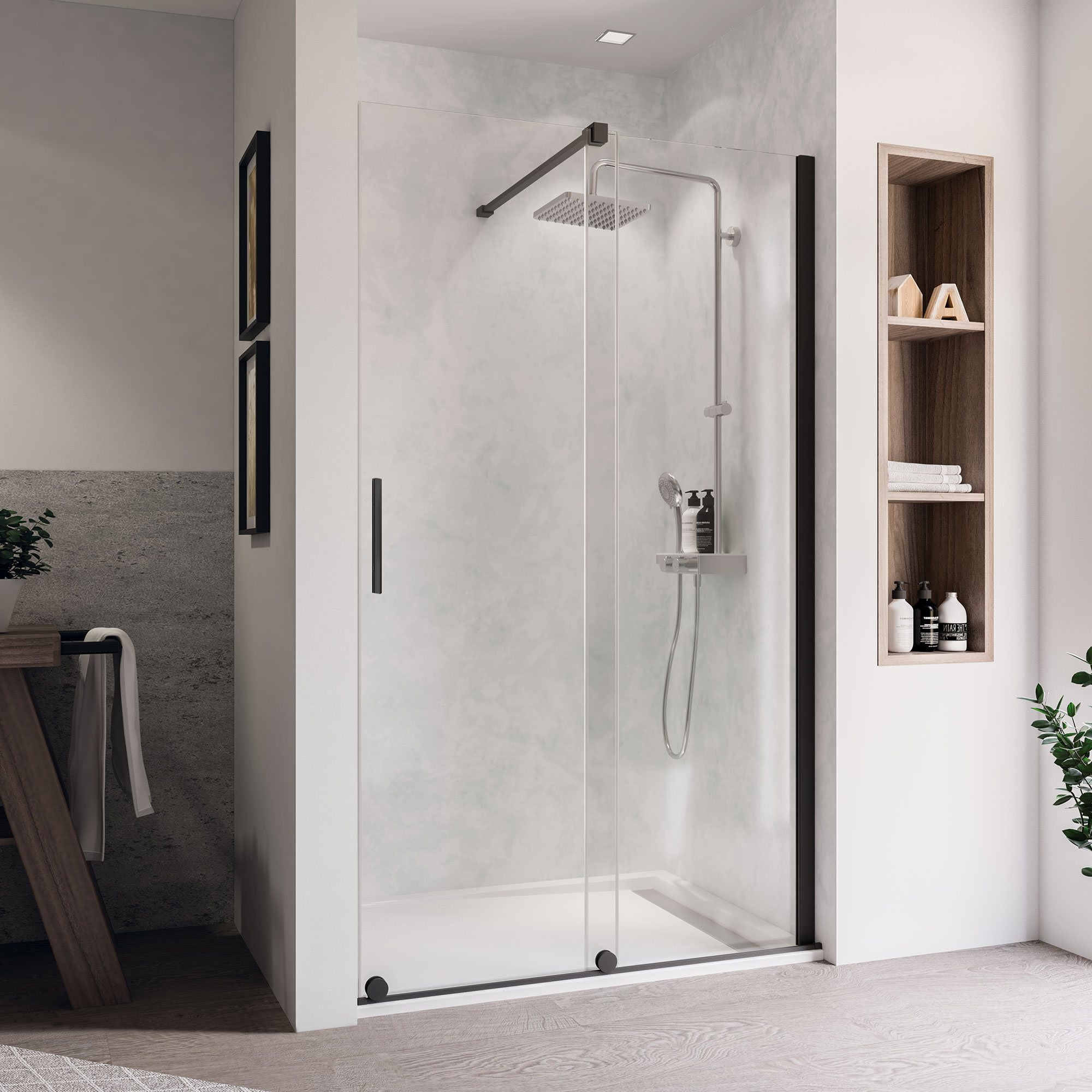 mk850-rolle-unten-nische-schiebetuer-anschlag-rechts-5653 MK 850 Schiebetür für Nische Anschlag rechts