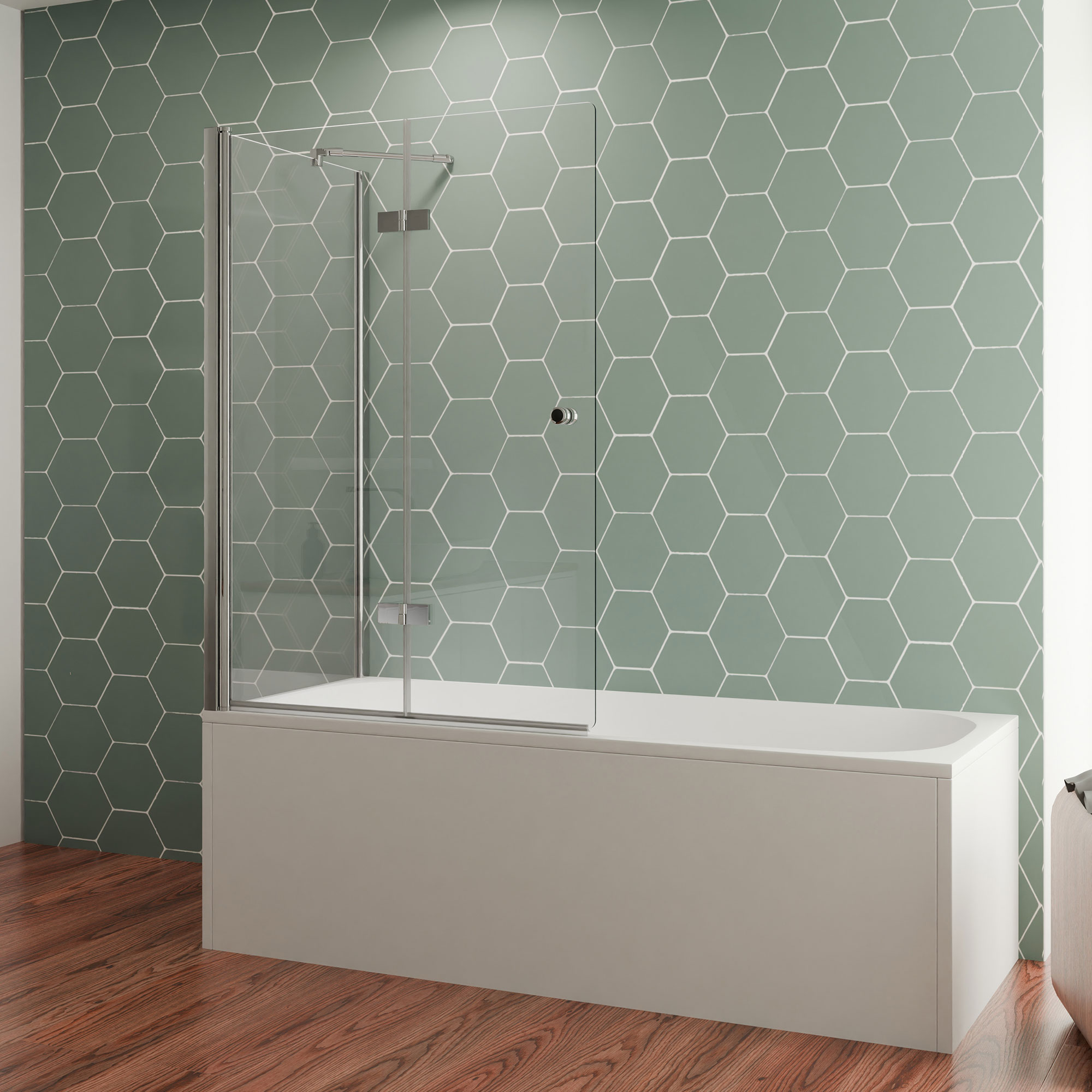MK 520 rund Badewannenseitenwand für Pendeltür & Drehfalttür