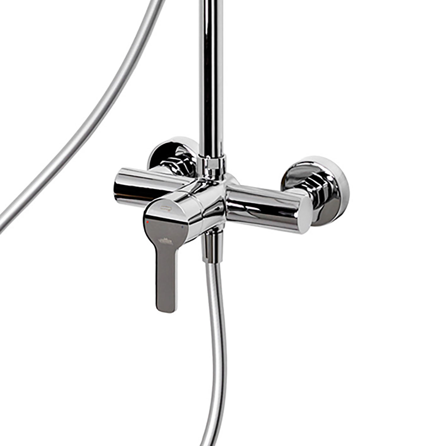 MK 140 Kopfbrause eckig mit Einhebelmischer, Detail Einhebelmischer