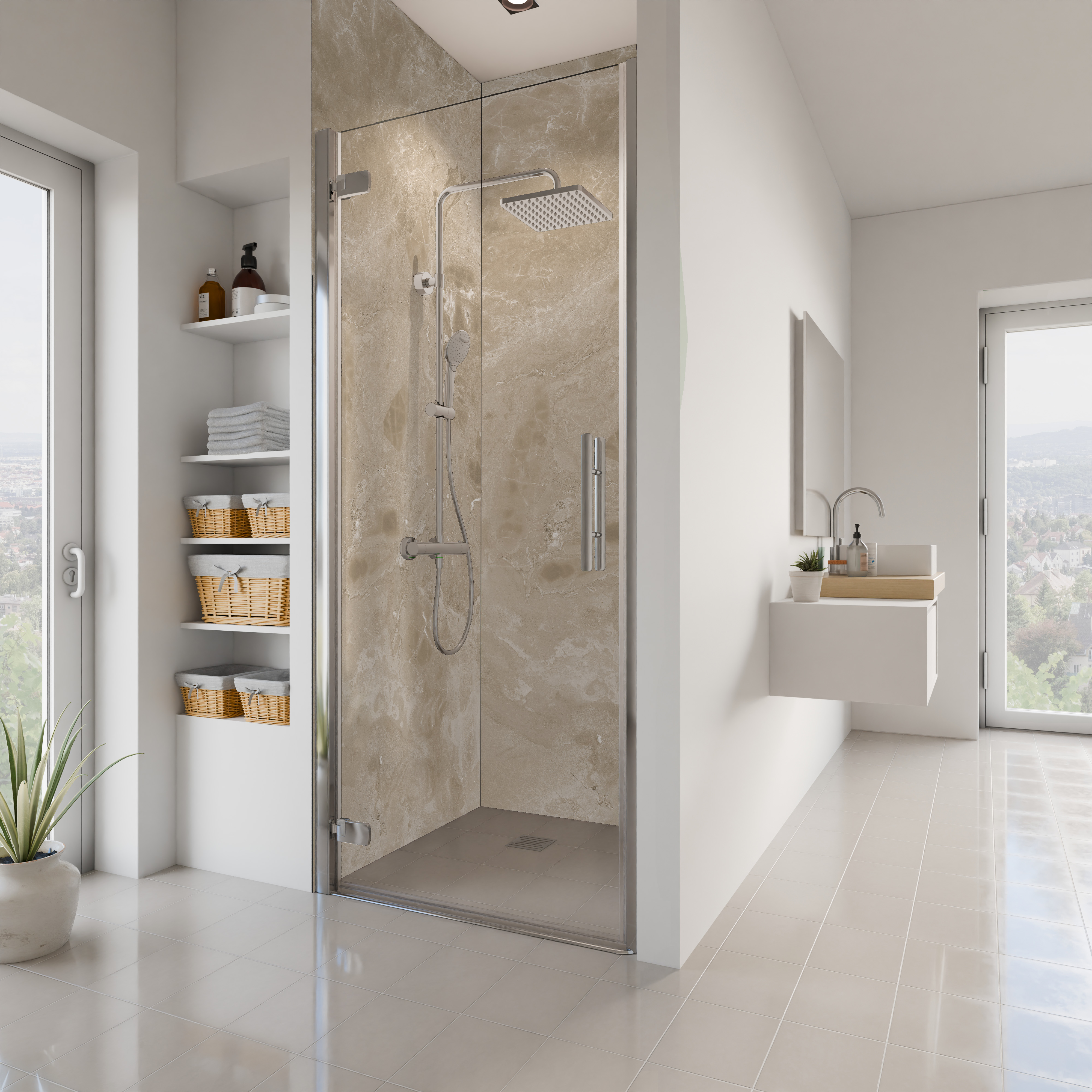 Dekor Paneele Seidenmatt Marmor Sicilia Beige Nische