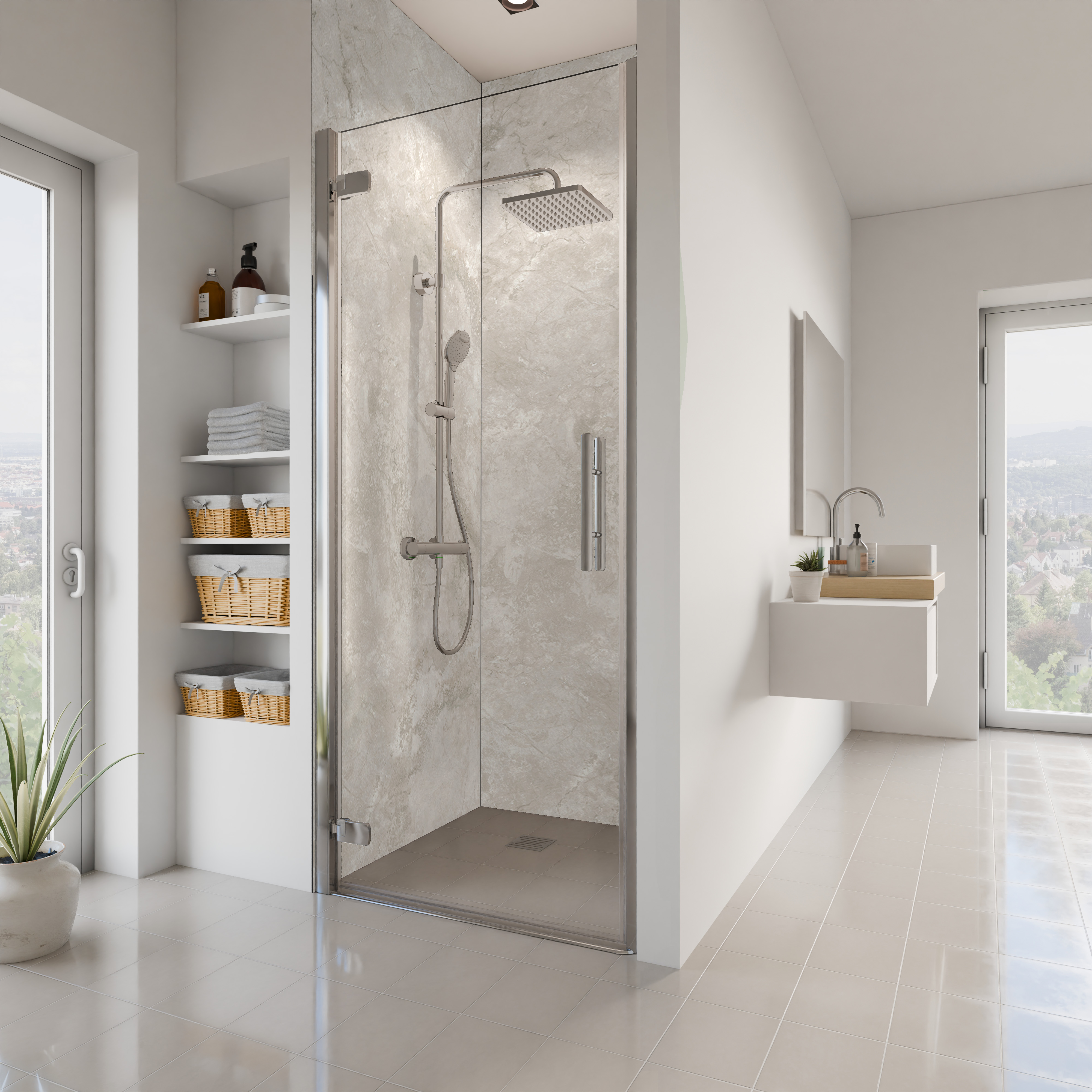 Dekor Paneel Seidenmatt Marmor Beige