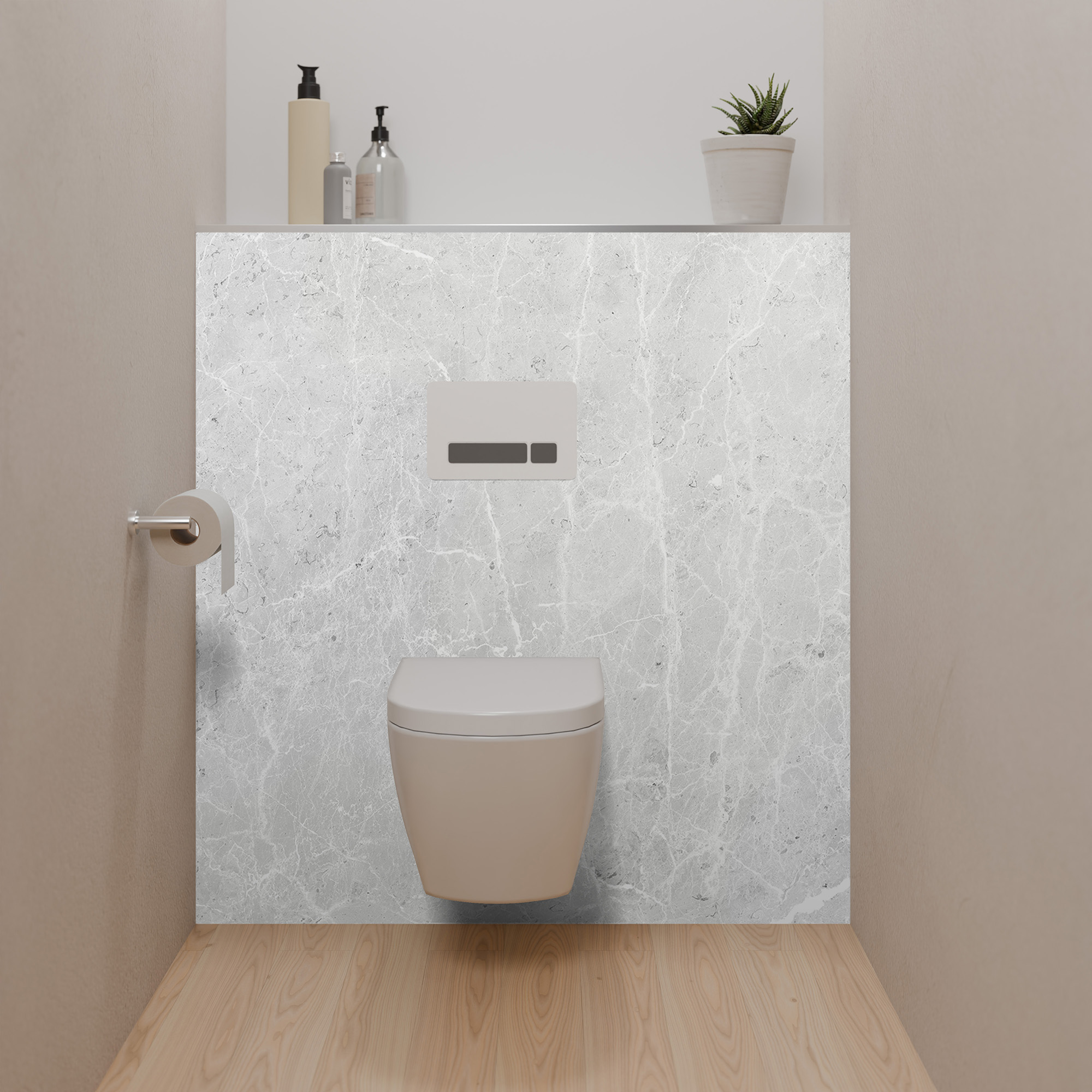 Dekor Paneel Seidenmatt Marmor Light-Grey