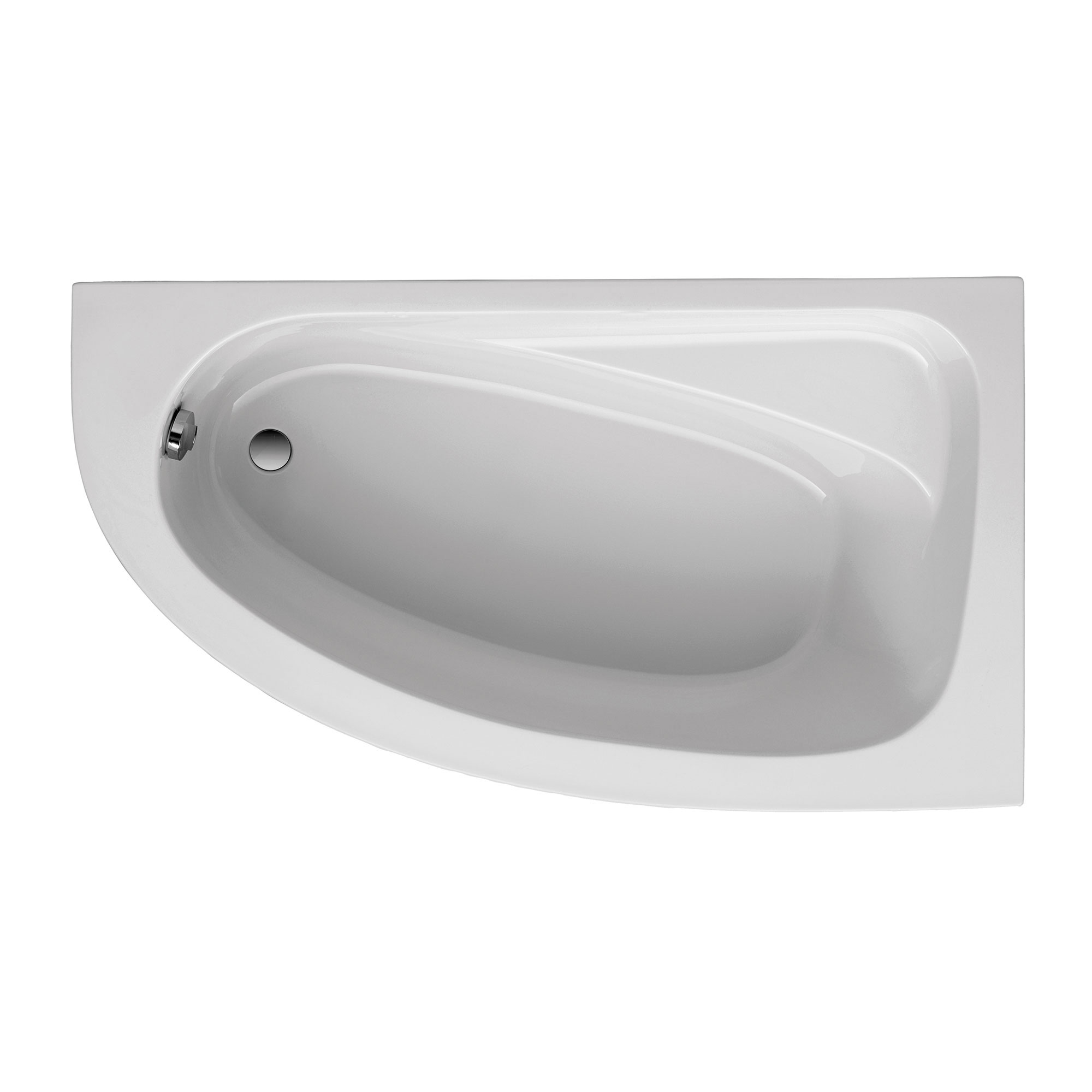 Duschwelten_Badewanne_Moreno_6395 Moreno Badewanne, weiß, rechts, raumsparend, Draufsicht