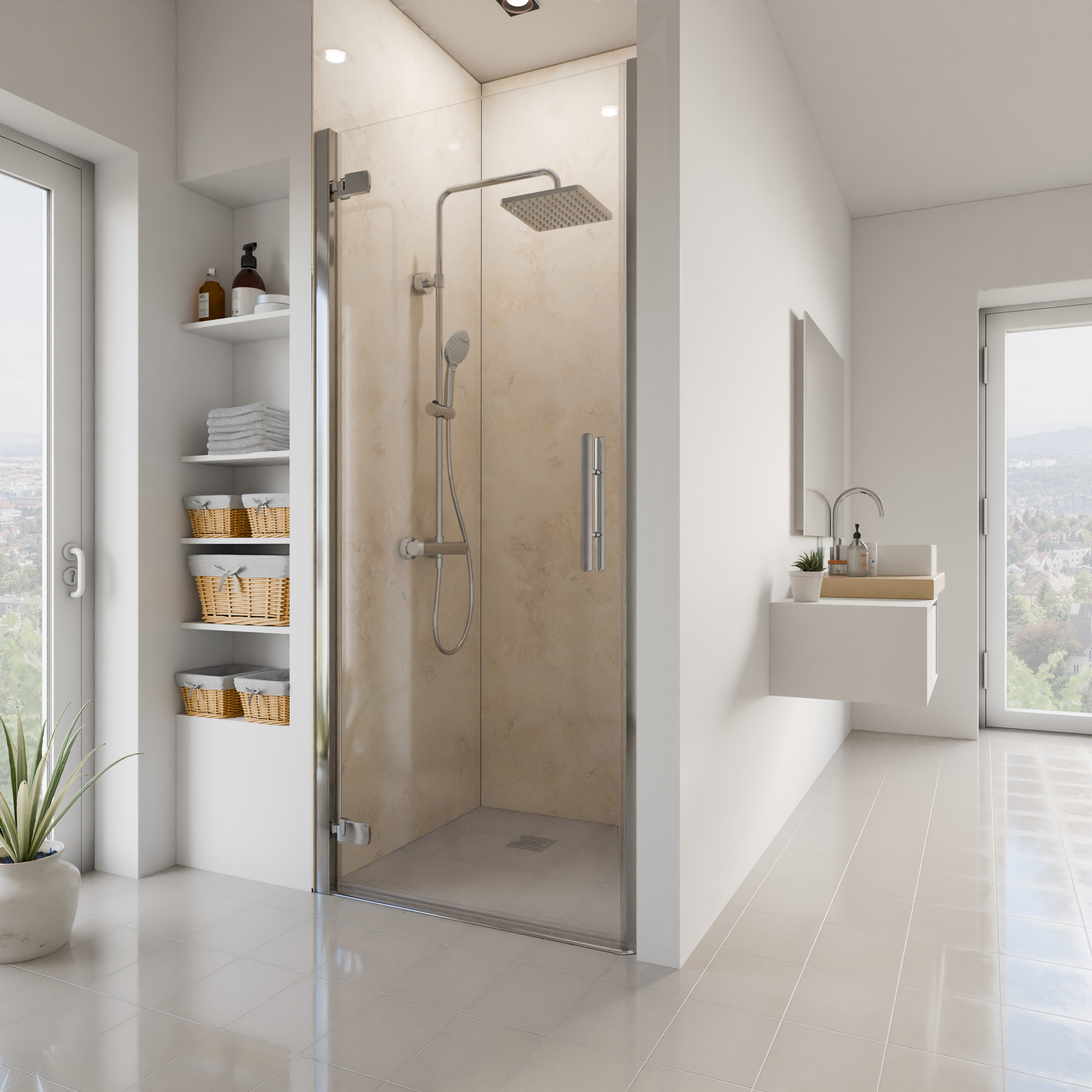 Dekor Paneel Hochglanz Sandstein Beige