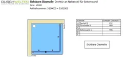 Sichtbare Glasmaße - Artikel 5100005_5102005