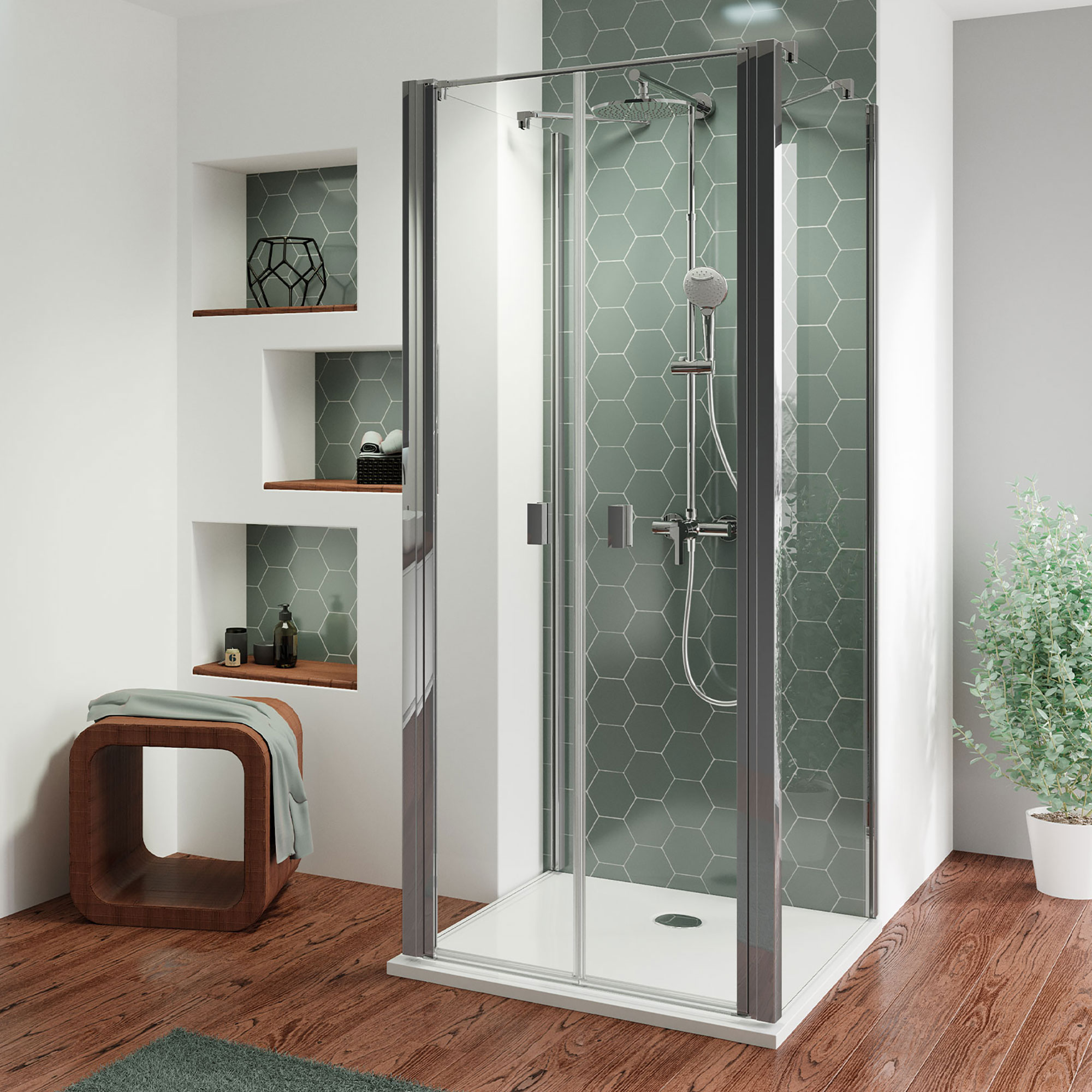 mk520-u-kabine-pendeltuer-2-seitenw-nde_6048 U-Kabine Pendeltür mit 2 Seitenwänden, eckig