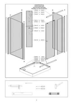 5361 Komplettdusche Gleittür / Schiebetür 2-tlg. mit Seitenwand 01.07.2025
