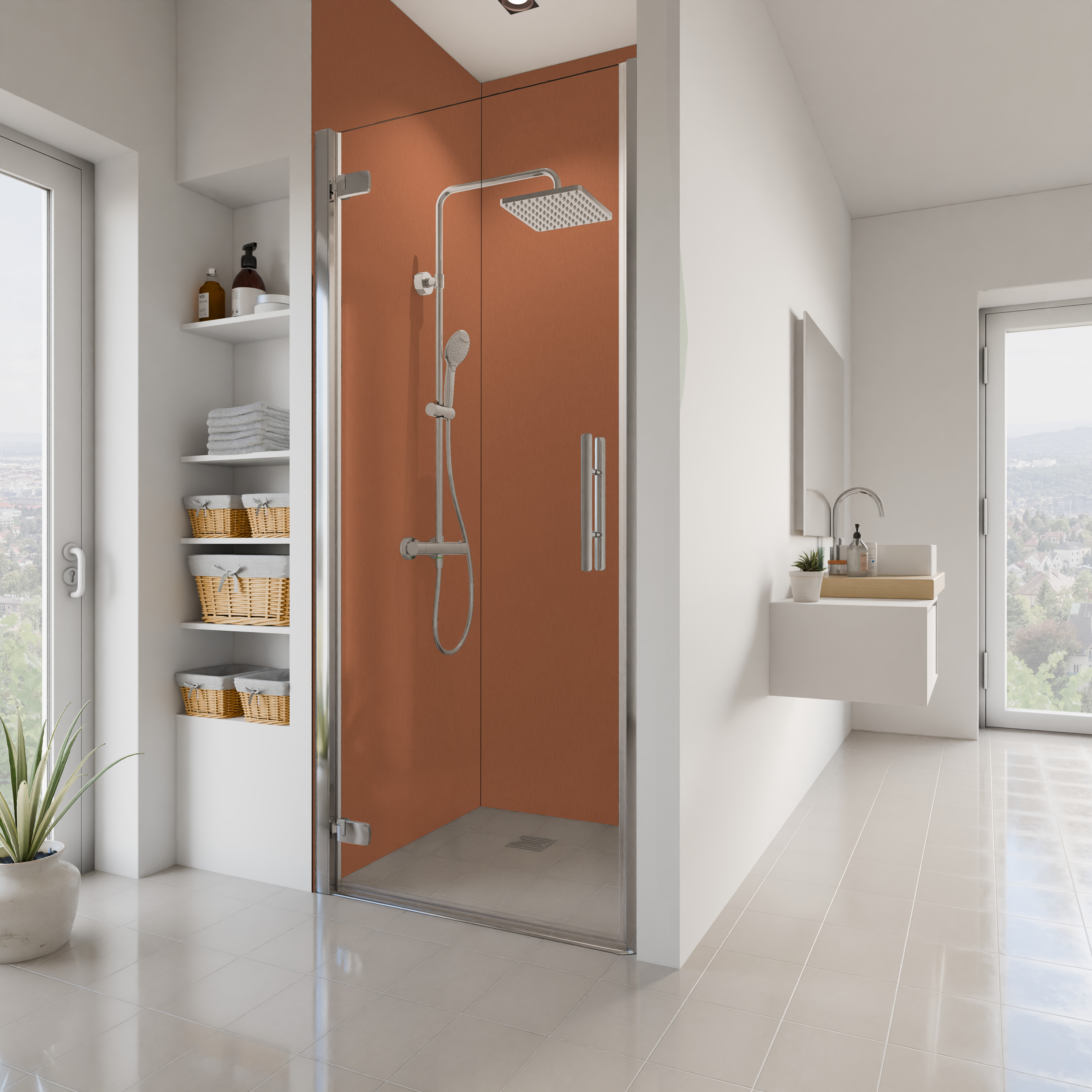 Dekor Paneel Seidenmatt Kupfer Metallic