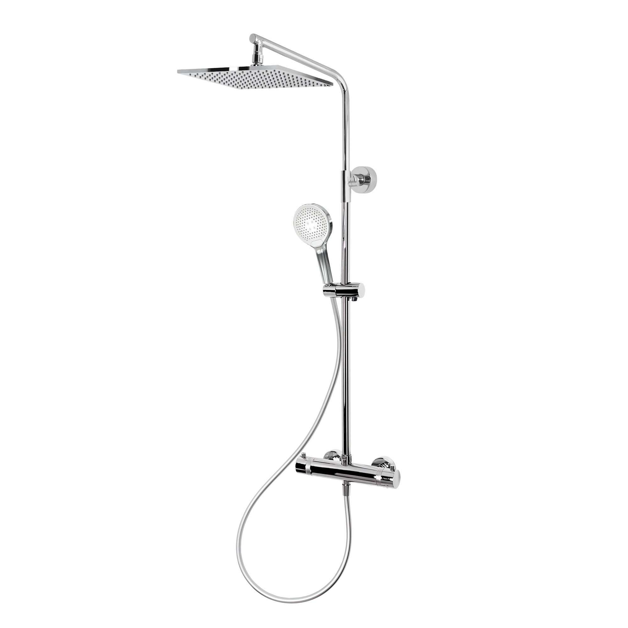 MK 140 Kopfbrause eckig mit Thermostat