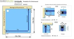 Einrückmaße und WAP-Profilmaße - Artikel 6064002 + 6074002 / 6118002