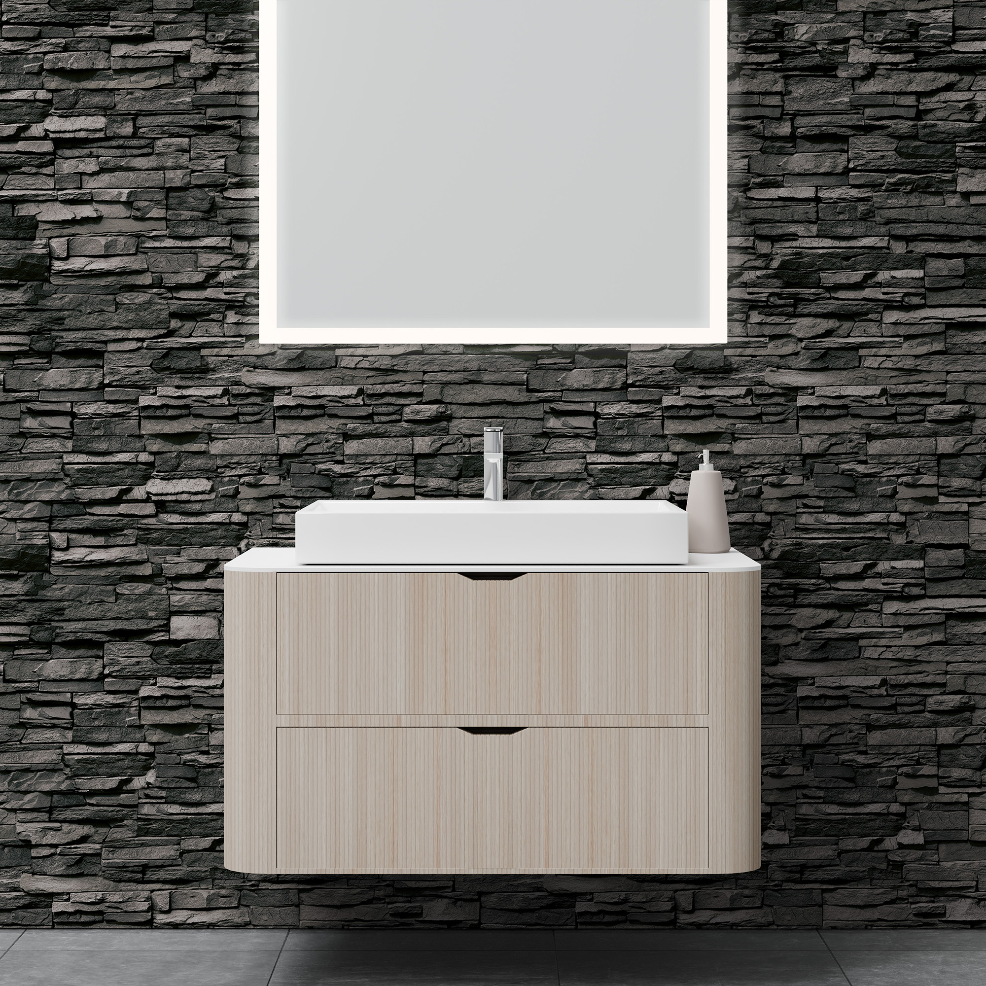 Dekor Paneel Mauer Optik dunkel