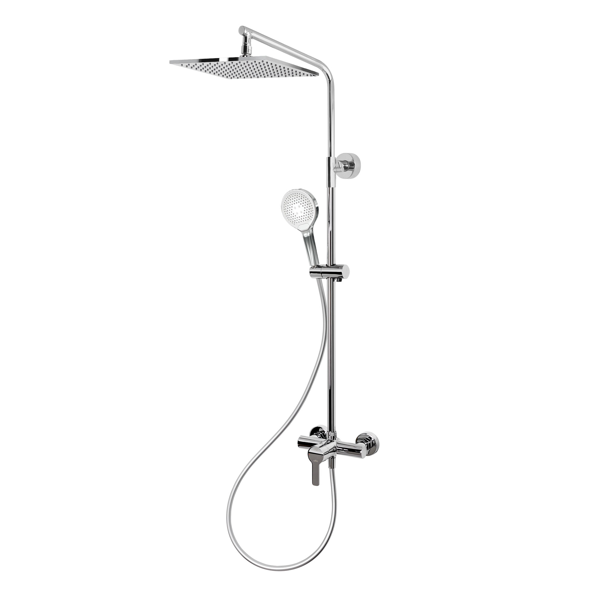 MK 140 Kopfbrause eckig mit Einhebelmischer