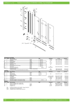 Badewannenfaltwand 3-tlg. 09.10.2025