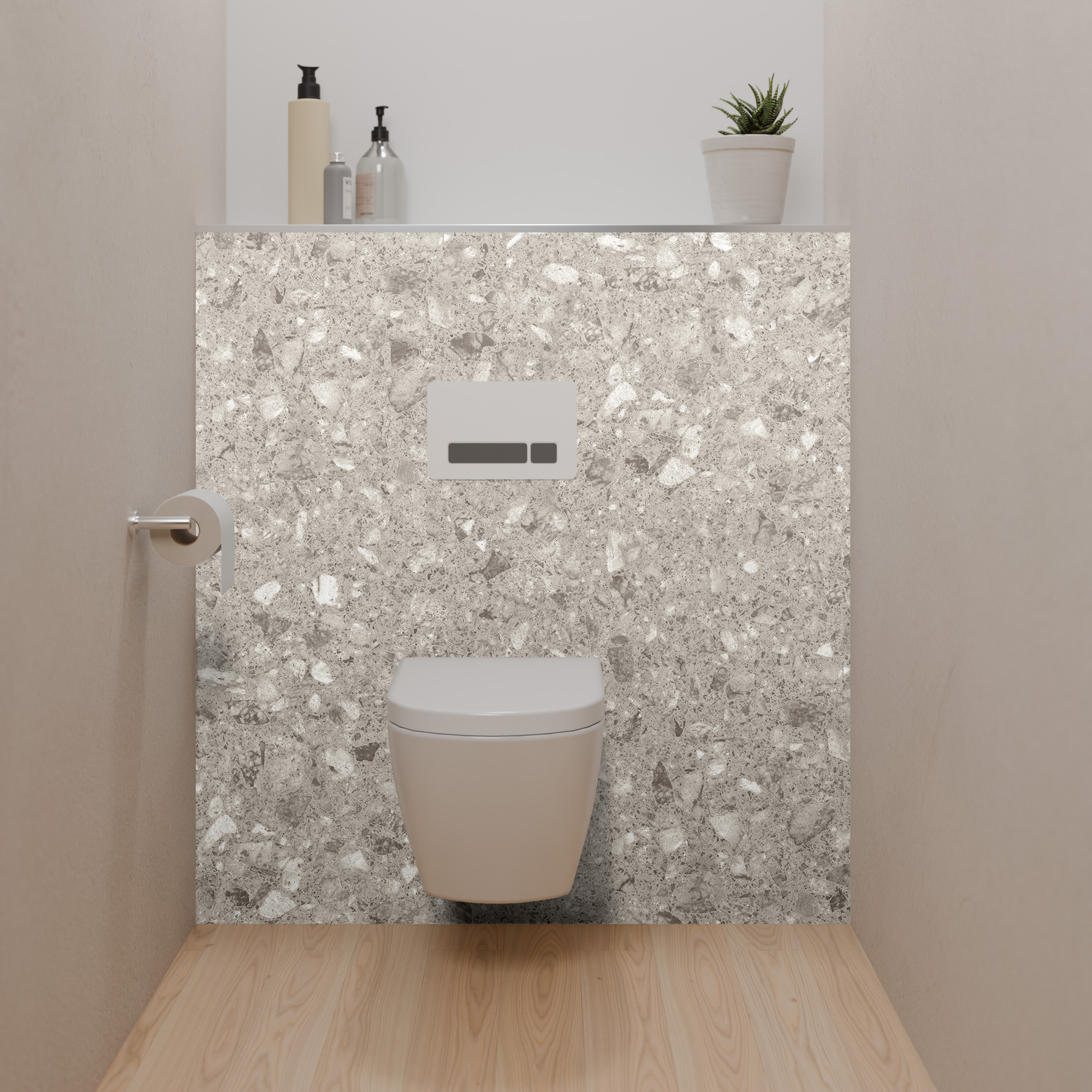 Dekor Paneel Seidenmatt Terrazzo Beige