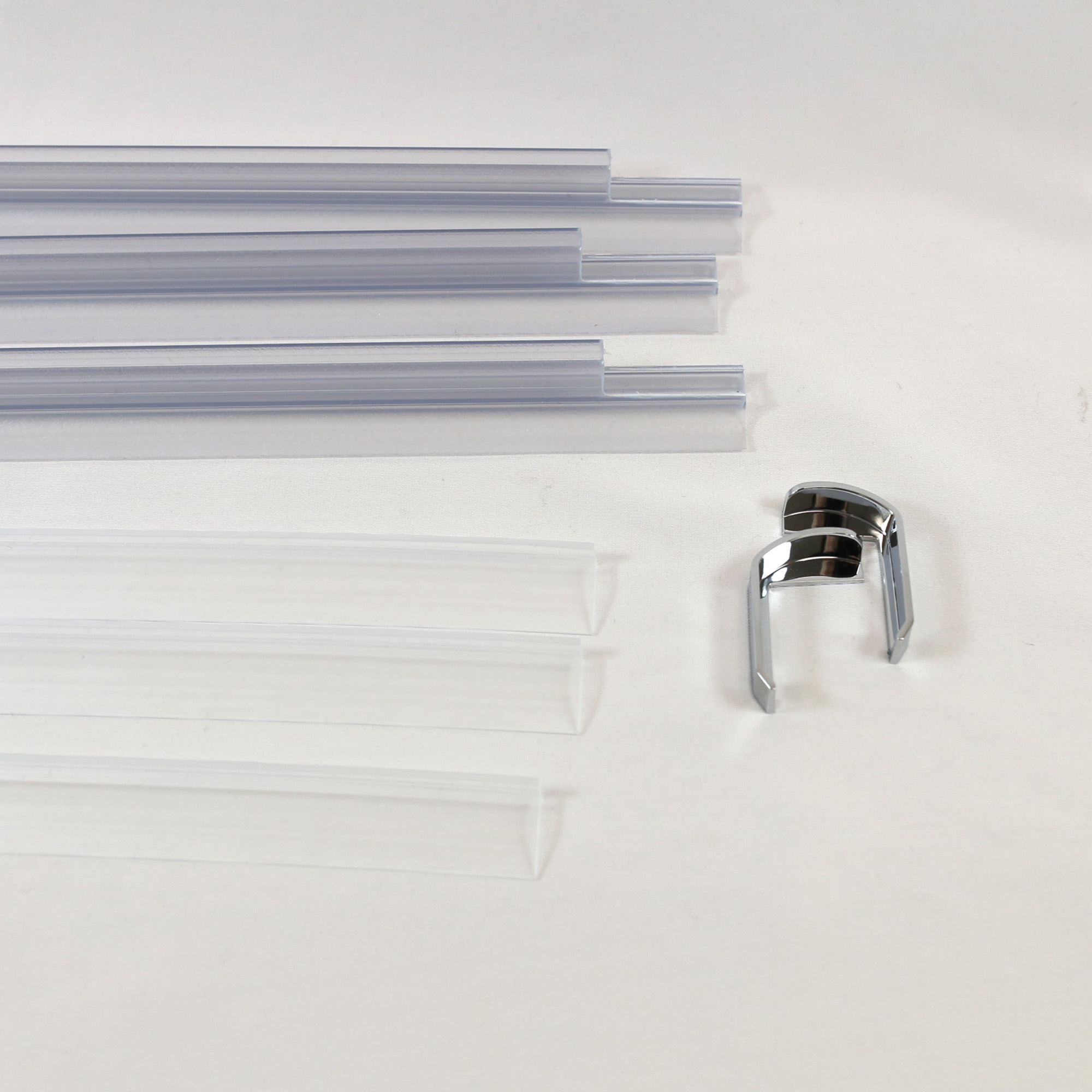 Schwallschutz-Set mit Kappen - Chrom, eckig