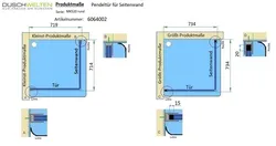 Produktmaße - Artikel 6064002 + 6074002 / 6118002