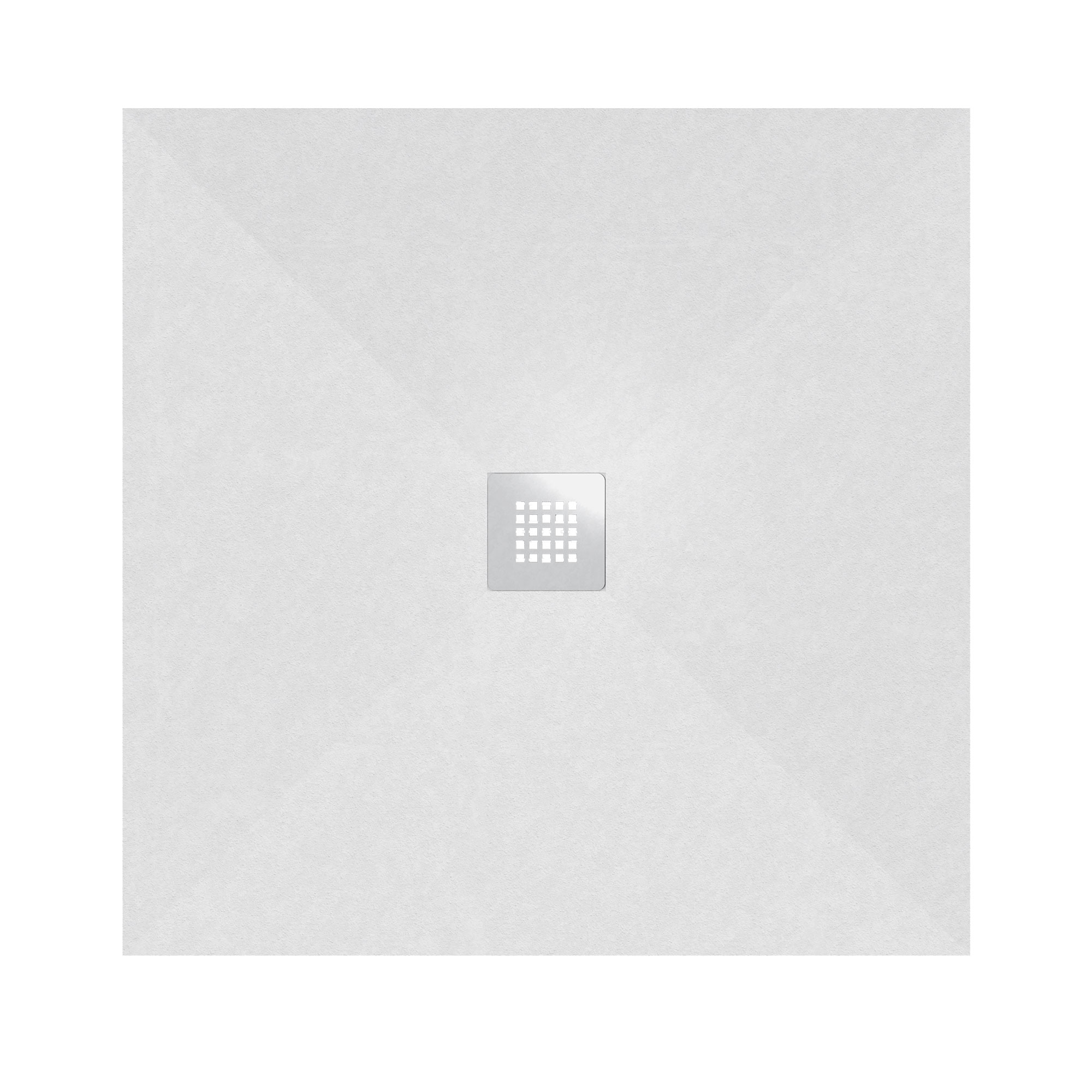 Malaga Quadratduschwanne in Weiß Draufsicht