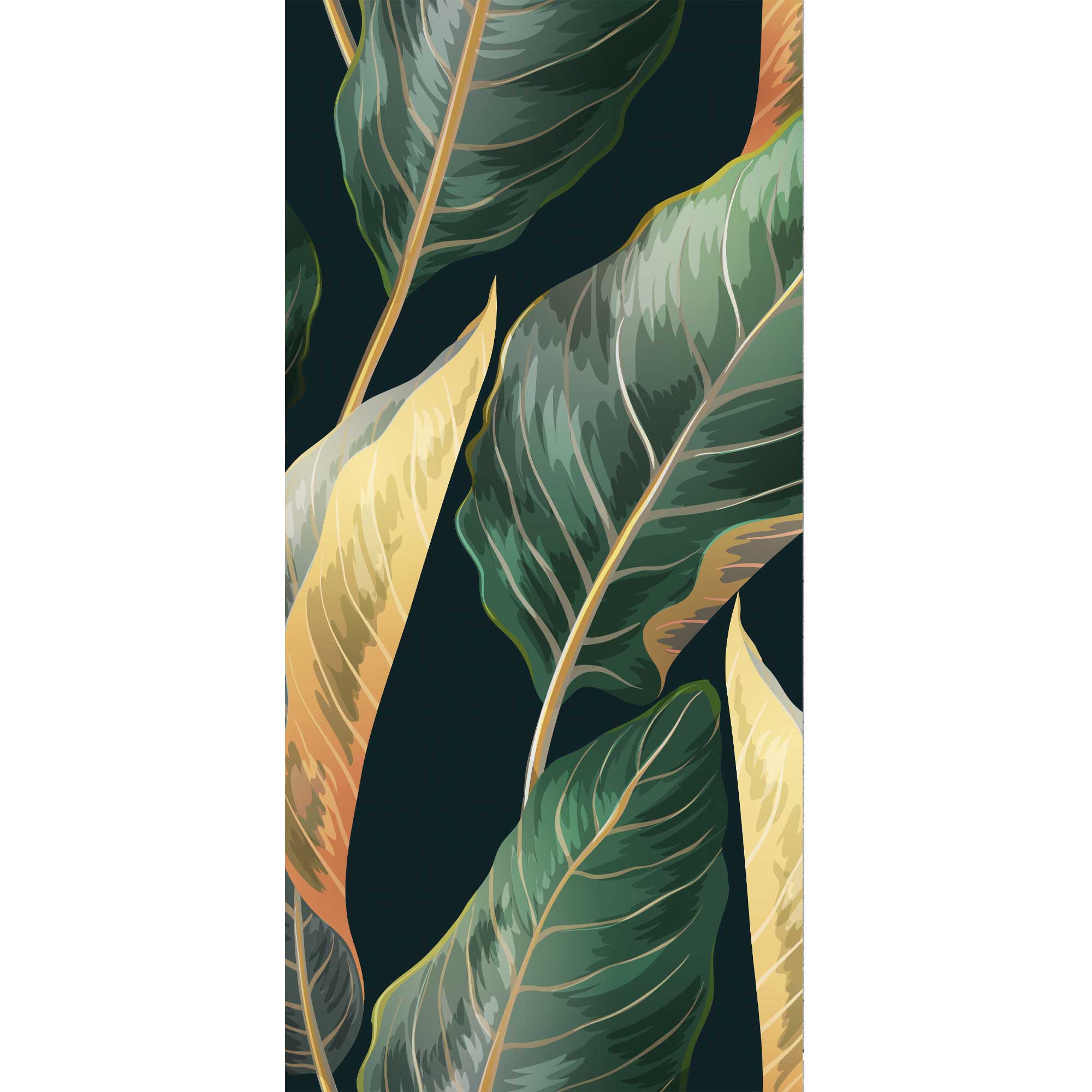 Duschrückwand: Foto 1-seitig Seidenmatt Blätter vintage