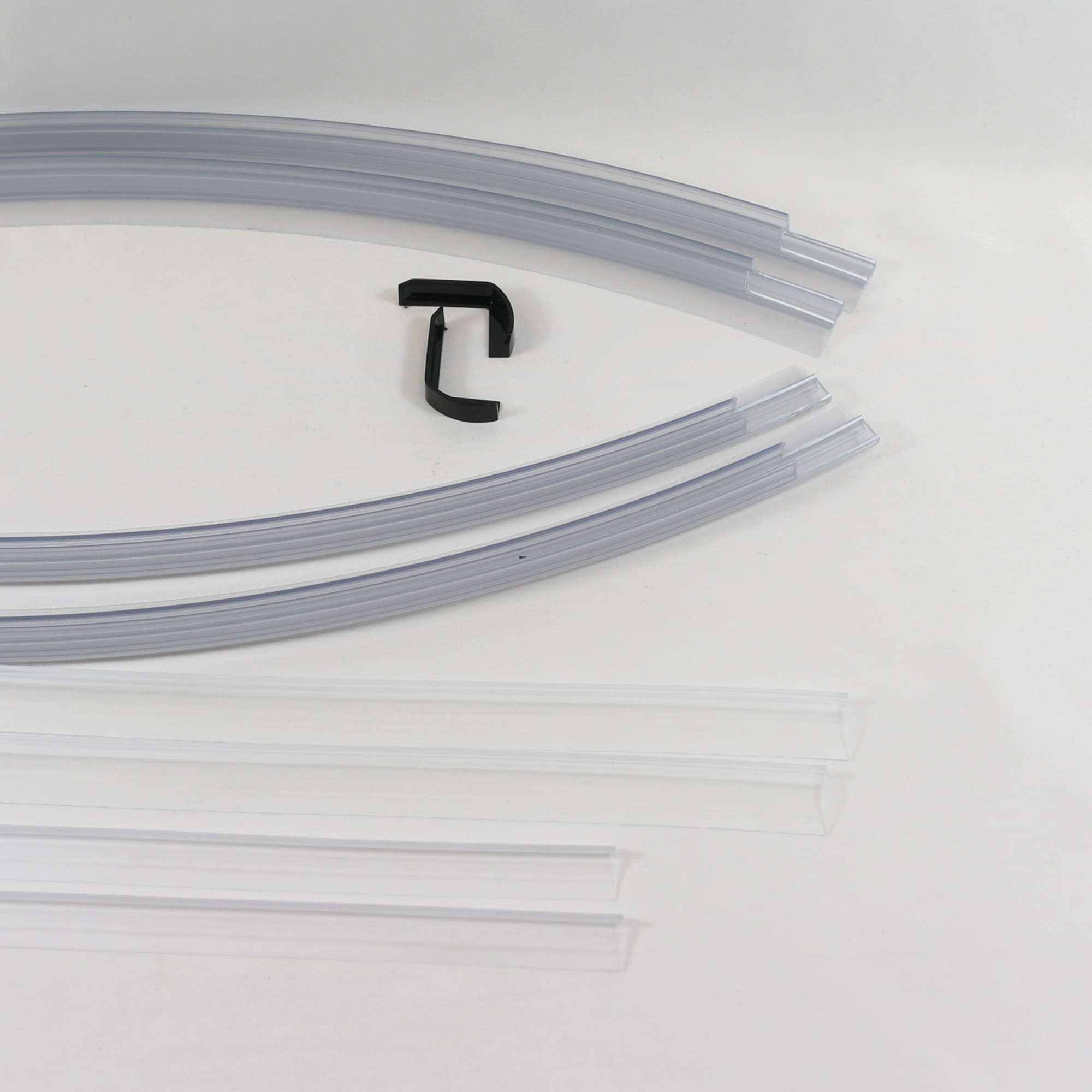 Schwallschutz gebogen - Kappen Schwarz matt/ Eckig