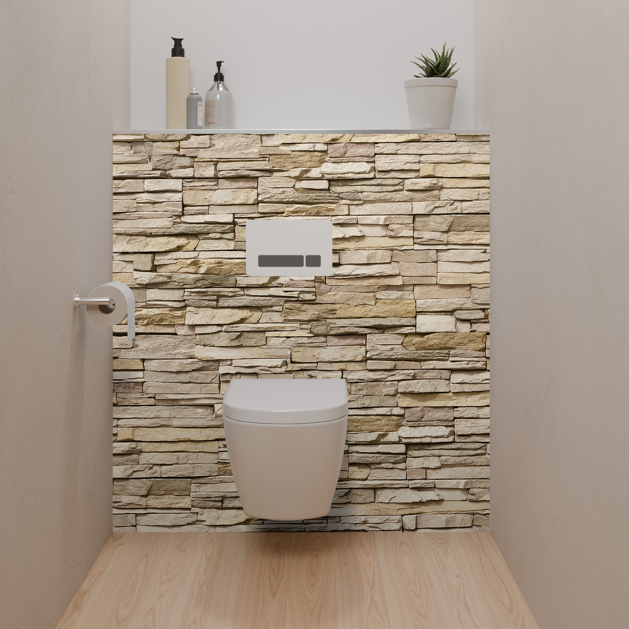 Dekor Paneel Mauer Optik Hell