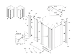 1521 Seitenwand für Drehtür pendelbar 01.07.2025