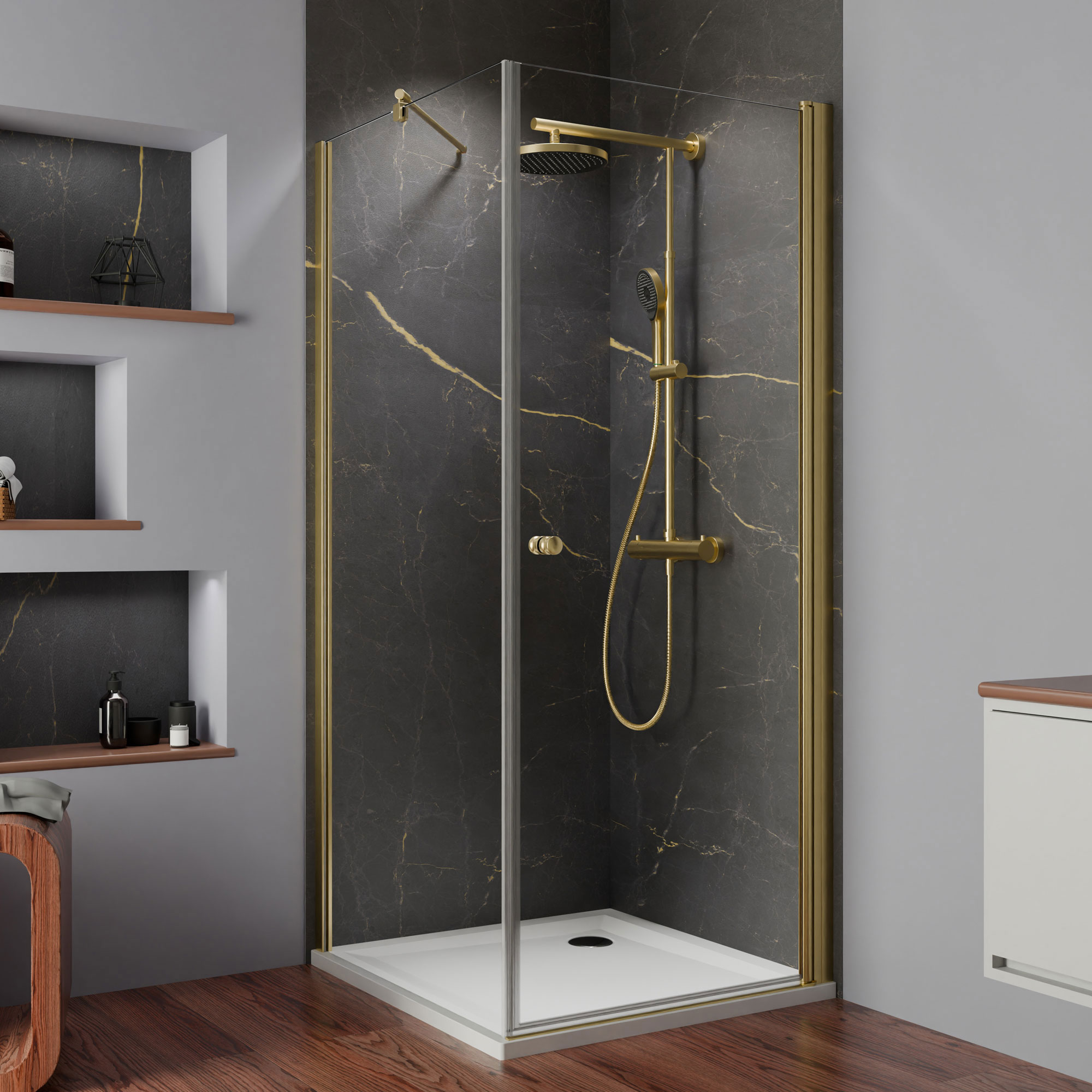 MK520 Gold Edition Drehtür Anschlag rechts für Seitenwand