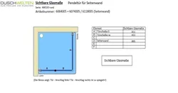 Sichtbare Glasmaße - Artikel 6074005 + 6064005