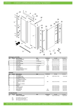 Gleittür / Schiebetür 2-tlg. mit verkürzter Seitenwand 23.10.2025