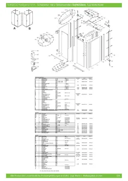 5045 Gleittür / Schiebetür 2-tlg. mit 2 Seitenwänden (U-Kabine) 19.01.2026