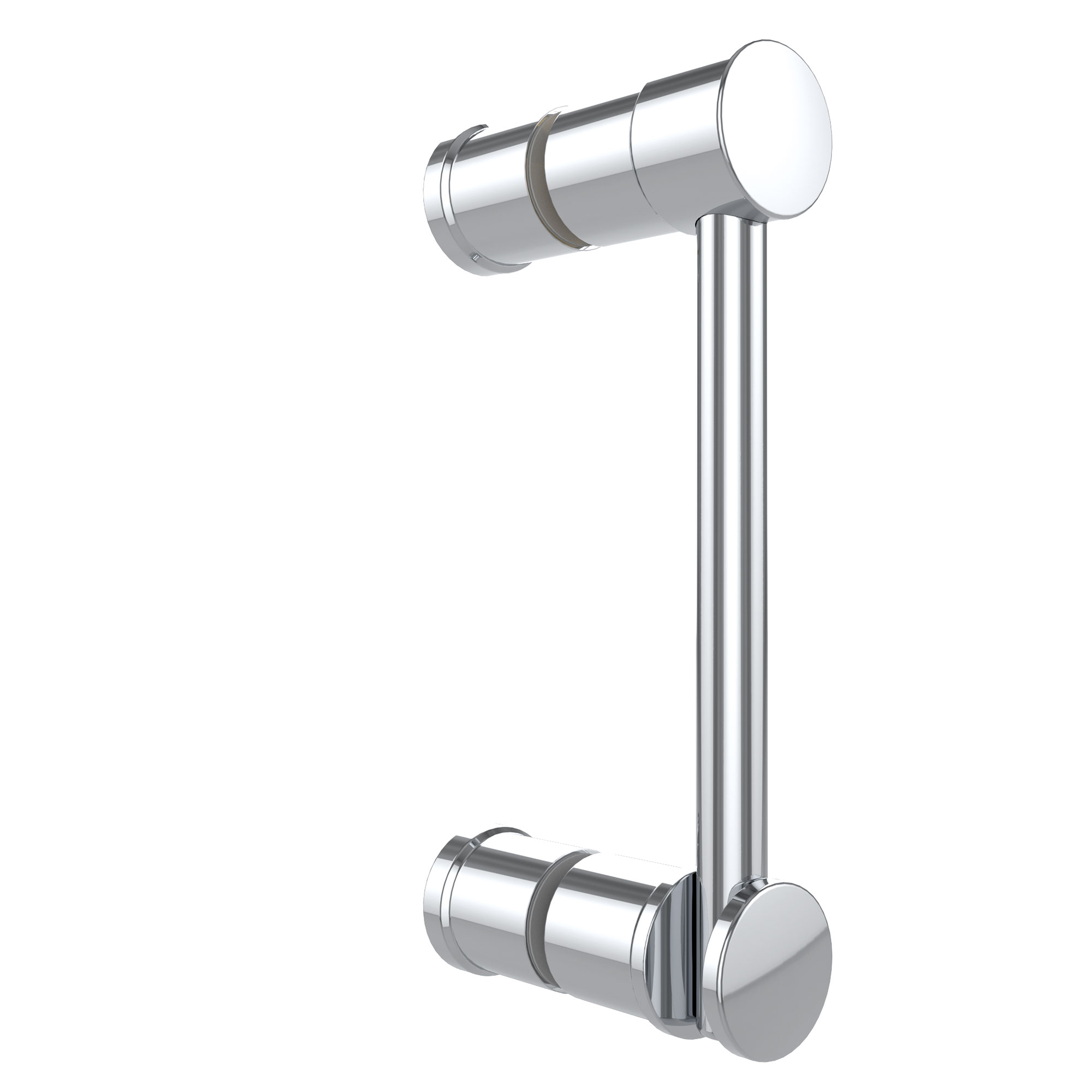 pflegedusche-griff-49 Drehtür mit Nebenteil links für Nische, Anschlag rechts, horizontal geteilt, Griff