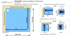 Einrückmaße und WAP-Profilmaße - Artikel 6065002 + 6117002