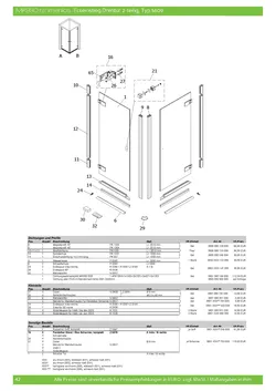 Eckeinstieg mit Drehtür pendelbar 2-tlg. 24.10.2025