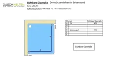 Sichtbare Glasmaße - Artikel 6065003 + 6117003