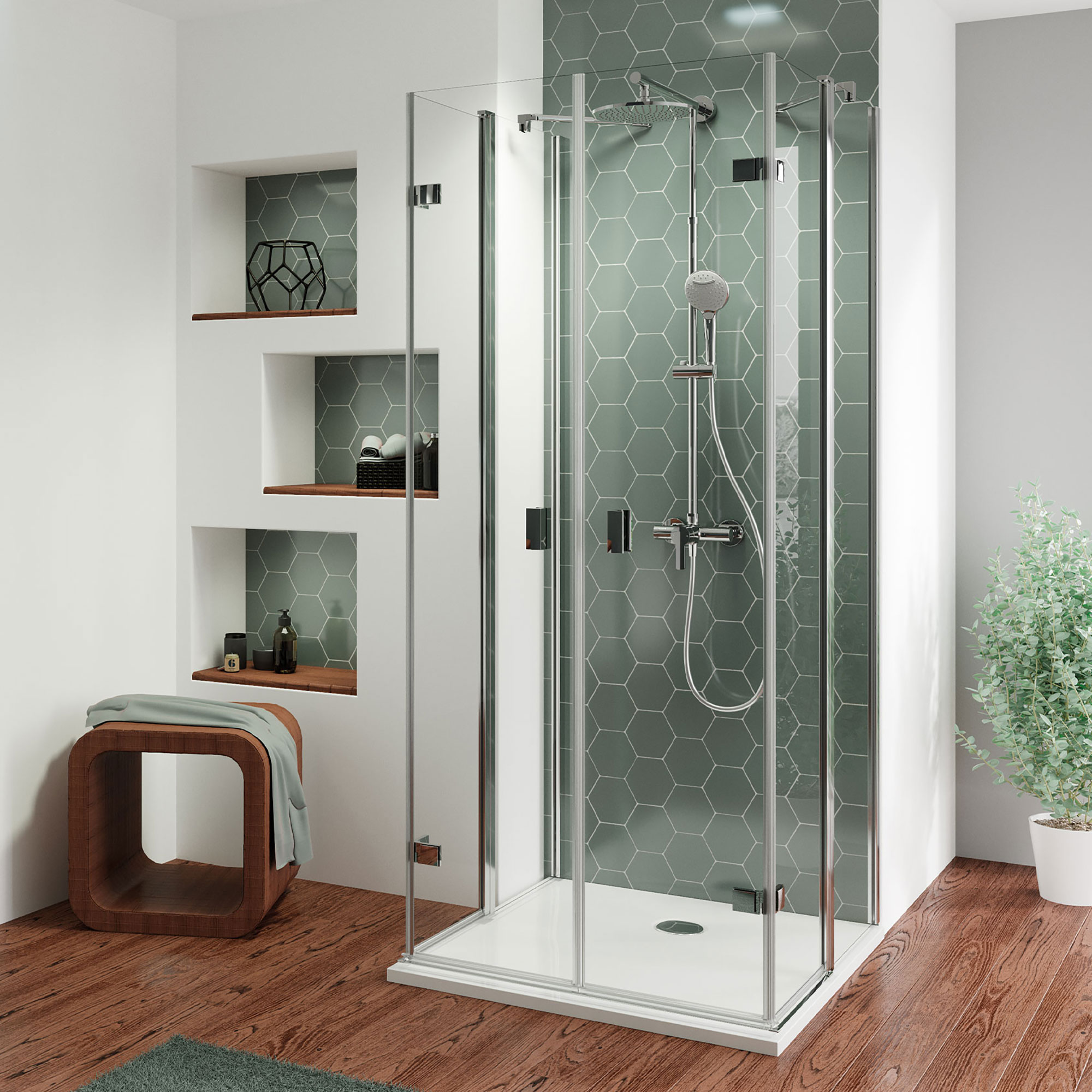 mk520-u-kabine-drehfalttuer-4-teilig-mit-festteil_6050 U-Kabine Drehfalttüren 4-teilig, mit Festteilen, eckig